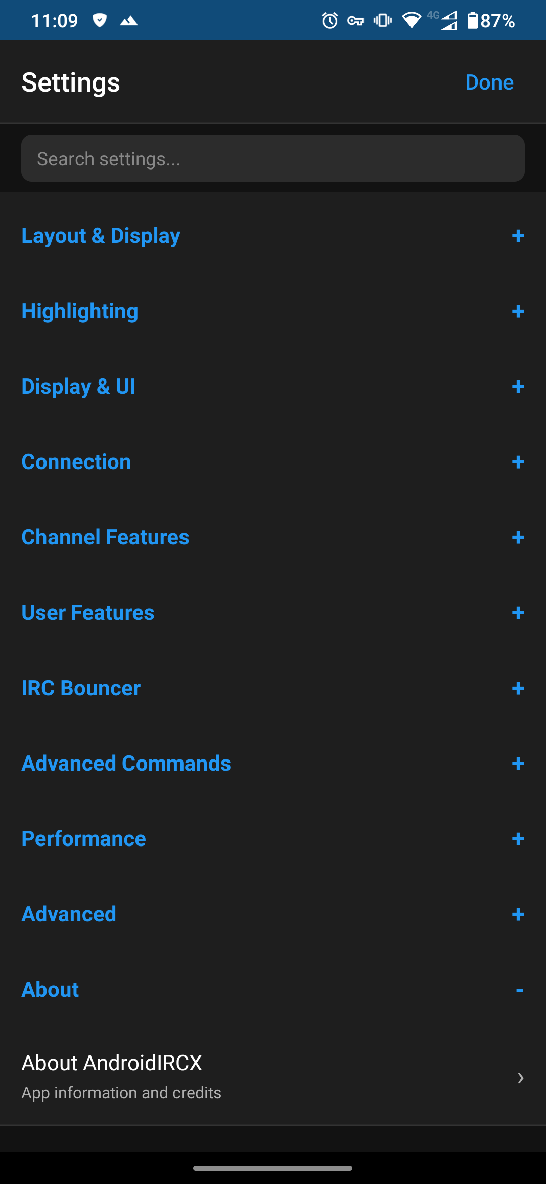 AndroidIRCx Screenshot 4