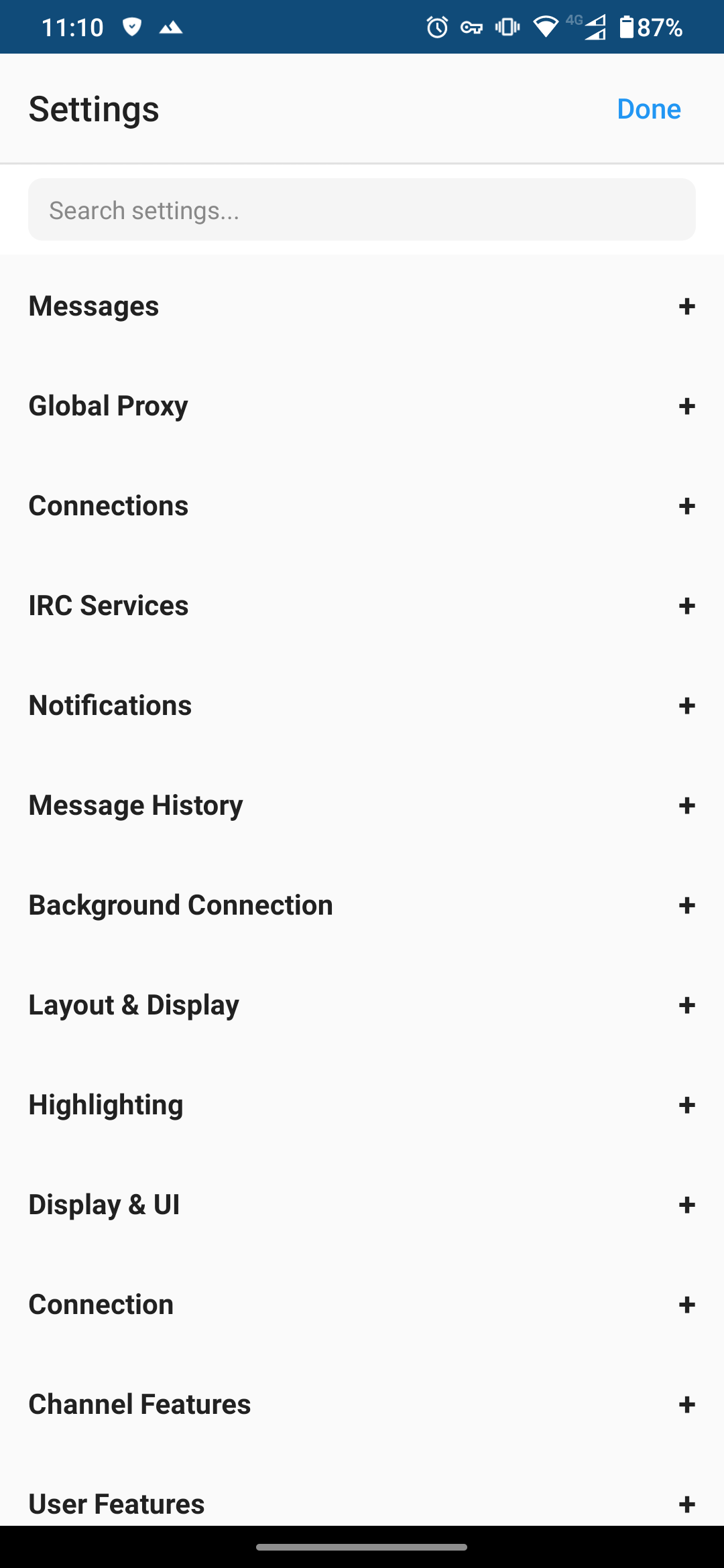 AndroidIRCx Screenshot 7